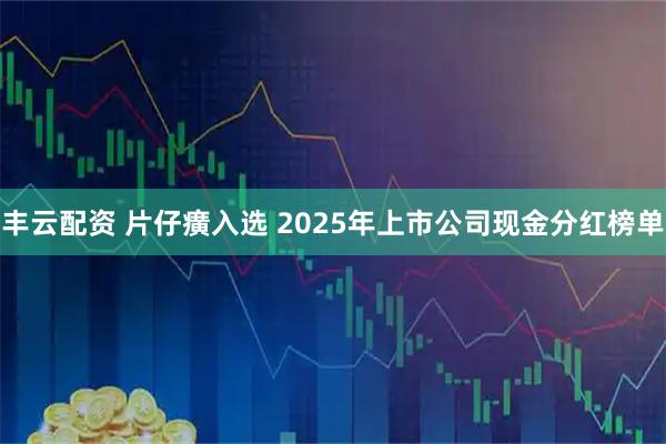 丰云配资 片仔癀入选 2025年上市公司现金分红榜单