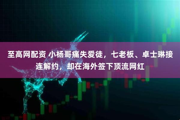 至高网配资 小杨哥痛失爱徒，七老板、卓士琳接连解约，却在海外签下顶流网红